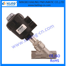 plastic actuator angle valve, single or double acting, normally closed